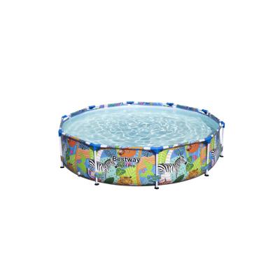 China Easy-set Bestway 56985 Good Hot Selling Frame Printing Swimming Pool Kids Pool Round Havuz for sale