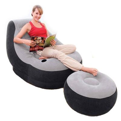 China (Size) Intex 68564 Adjustable PVC Assembled Ultra Air Furniture Lounge Inflatable Outdoor Air Sofa Chair With Ottoman for sale