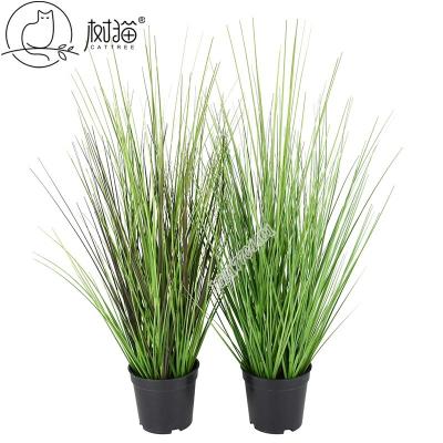 China Fire Retardant Fire Retardant Plant 60cm Bonsai Artificial Plant Fake Grass Onion Artificial Grass For Pot Decoration for sale