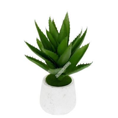 China Large Minimalist Real Touch Aloe Vera Artificial Fake Succulent Plant For Pot Decoration for sale