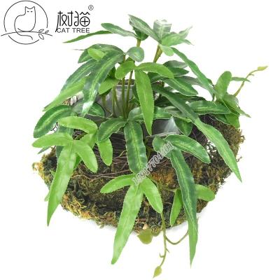 China Newest Best Selling Rustic Vertical Artificial Fake Pteridophyte Plant Hanging Plant For Landscape Decoration for sale