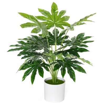 China High Quality Fake Plant Natural Touch Flower 45 cm Fatsia Bonsai Artificial Plant For Home Decoration for sale