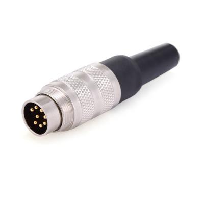 China M16 8 Pin Plug M16 J09 Male Metal Din C091 Connector Push Pull Protected Waterproof Connector for sale