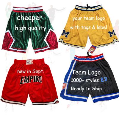 China Breathable Vintage Raptor Basketball Wear Shorts Custom Mens Retro Sweat Polyester Mesh Just Men DON Basketball Shorts Breathable Dry Fitted Sportswear for sale