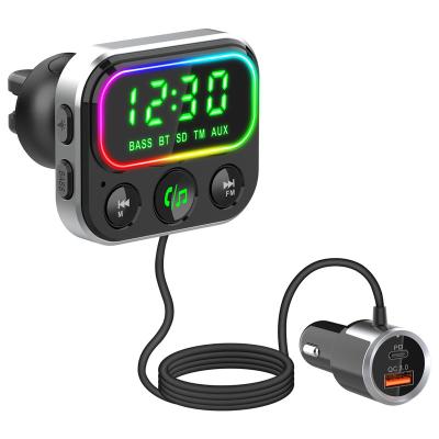 China Best Selling 5.0 Key Stereo Car Bluetooth Charger with Time Display and One LOW Car FM Transmitter for sale