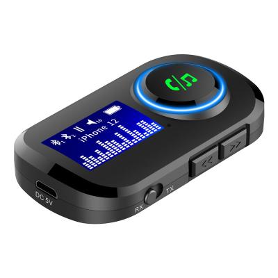 China Game Music and Audio Radio NEW 2 in 1 Bluetooth 5.0 Receiver and Transmitter with LCD Display for sale