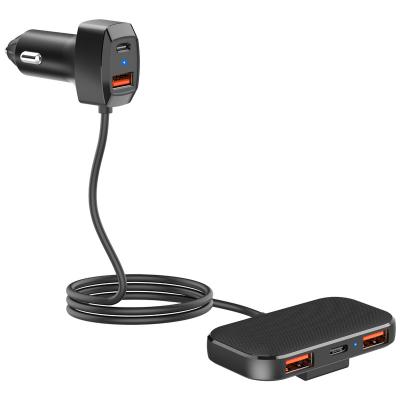 China Simultaneously Charging Best Selling Multi-Charging QC3.0 Output QC3.0 Car 65W Super Fast Charger Support Five PD Fast Charger SC02M for sale