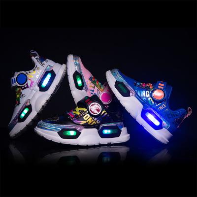 China New Sport Light Up Flashing Shoes Kids Twinkle Shoes, Kids Casual Light Up LED Shoes, Kids Shape Sneakers for sale