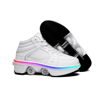 China Wholesale Active Roller Shoes, Sports Wheel Light Both Led Skate Kids Roller Shoes, Rechargeable Light Kids Skate Roller Shoes for sale