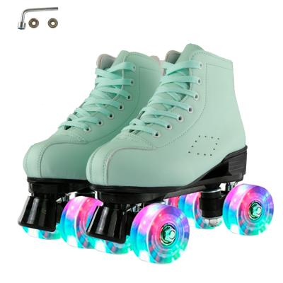 China Fashion\Comfortable\Durable Custom Unisex Leather Skating Shoes PU Shaping Roller Skate Roller Shoes For Women Men for sale