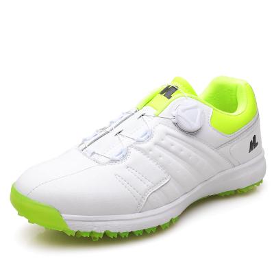 China Softspike Golf Shoes New Arrival Wholesale Non-slip Microfiber Rotation Lace Professional Golf Leather Shoes For Men for sale