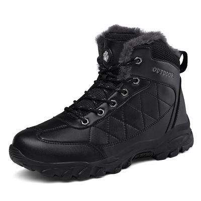 China Wecoo Comfortable Dropshipping 2021 Lace Up Custom Logo Velvet Waterproof Hiking Boots Fashion Winter Plus Shoes Increasing Boots for sale