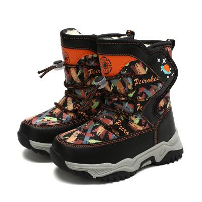 China Children's cotton boots winter fashion trend plush cotton children's snow shoes boots outdoor children's high-top warm plush for sale