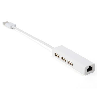 China Multifunctional Type C 2.0 LAPTOP Ethernet Lan Adapter 3ports USB Hub RJ45 Adapter For Macbook Air Usb2.0 Adapter for sale