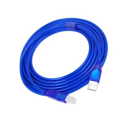 China High Speed ​​Transparent Blue COMPUTER Barcode USB 2.0 Printer Cable for Printer USB A Male to B Male for sale