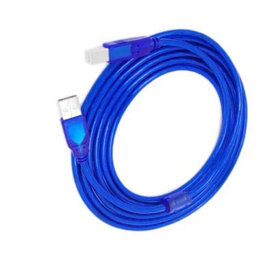 China Transparent Blue Color 5m USB 2.0 Computer USB 2.0 Printer Scanner Cable 1.5m 3m A Male to B Male Printer Cable for sale