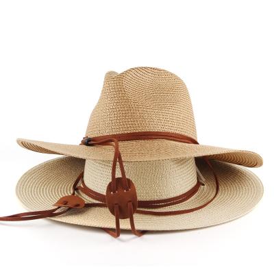 China Customized Outdoor Eco-friendly Raw Material Sun Hat Straw Hat Wide Brim Sun Unisex Protective Travel Beach Hat for sale