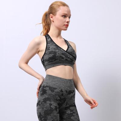 China Shockproof Gathered Running Bra Yoga Underwear Sports Breathable Thin Shoulder Strap Bra for sale