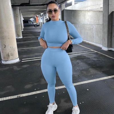 China 2021 New Autumn Fashion Women Breathable Suit Fashionable Sports Slim Pure Color Breathable Long Sleeve for sale