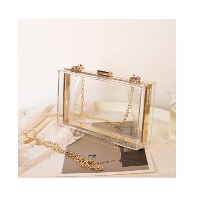 China Wedding/Party/Girls/Ladies/Shopping/Sports 2022 Luxury Women Wedding Bridal Transparent Party Acrylic Evening Clutch Bags Purse Clear Purse Women's Clutches for sale