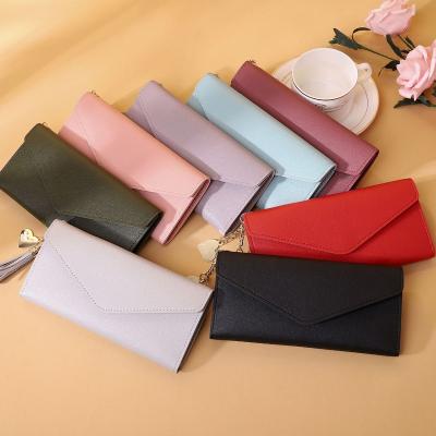 China 2021 Designer PU Leather Soft Slim Wallets Long Section Card Holder Zipper Purses Waterproof Simple Clutch Wallet For Woman for sale