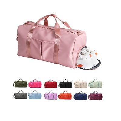 China Durable Travel Packing Cubes Dry Wet Separate Overnight Shoulder Tote Sports Fleece Tote Training Yoga Travel Weekend Weekend Gym Bag With Shoes Compartment for sale