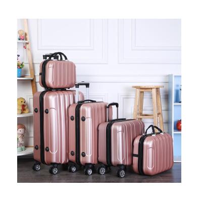 China Vspink Logo Printing Luggage Cases Travel Luggage Sets Hard Shell Luggage Bag Suitcase Set Travel Trolley 3 Piece ABS for sale