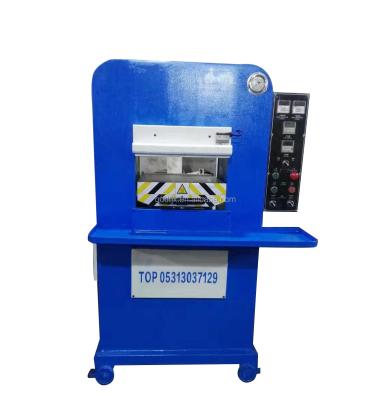 China Garment Shops Semi-automatic Hydraulic Flat Heat Embossing Machine For Notebook / Phone Case / Wallet Leather Texture for sale