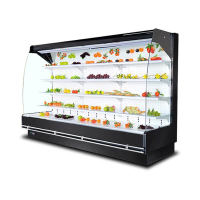 China Refrigerated Cabinet Fruit Display Commercial Single-temperature Refrigeration Equipment Double Air Curtain for sale