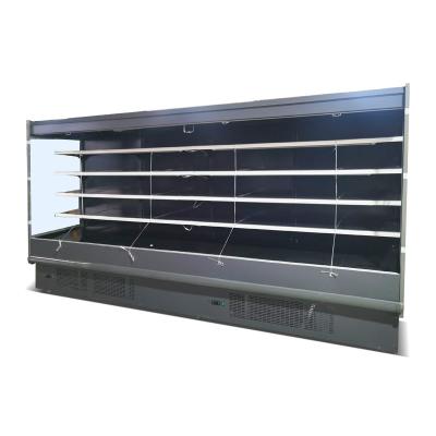 China Single-temperature supermarket commercial fruit drink fruit beverage fruit refrigeration air cooling vegetable display cabinet for sale