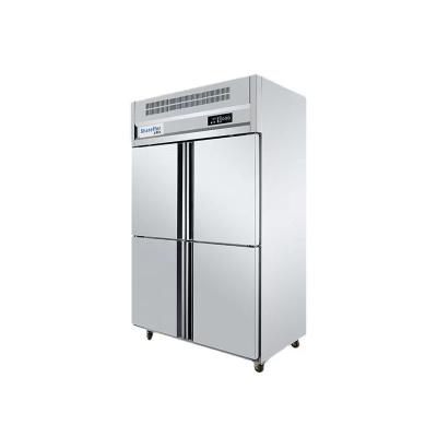 China Double-temperature Manufacturers Direct Selling Commercial Refrigerators Hotel Fridge Freezer Commercial 4 Doors Refrigerator for sale