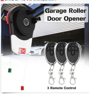 China Black Roll Up Automatic Garage Door Opener Remote Control Switch 433.92MHz Radio Frequency for sale