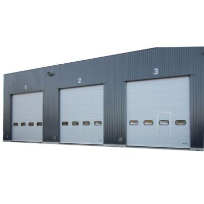 China Warehouse door workshop door electric operation remote control sectional industrial door for sale