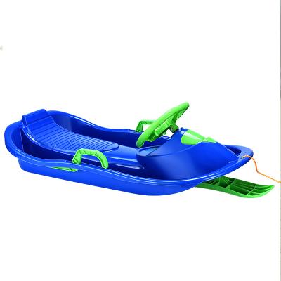 China Adults thickened snowboard sled car steering wheel sliding grass board adult with brake ice car sled for sale