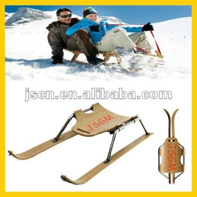 China 2013 new multi-layer solid wood snow foldable wooden sled for sale