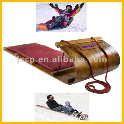 China Handcraft handcraft the toboggan wooden sled for sale