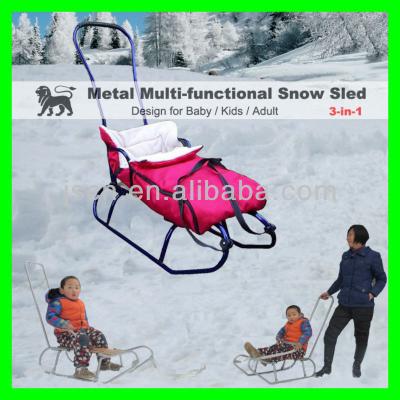 China 3-in-1 design for baby/kids/adult metal snow sled baby snow stroller 2015 sled for sale