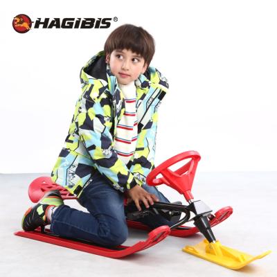 China > 6 years steel snow mobile for kids snow sled for 6+steerable kids scooter for sale