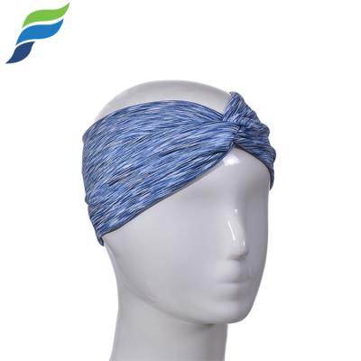 China Athletic Unisex Men's Yoga Tennis Sweat Cross Style Sports Custom Knitted Headband for sale