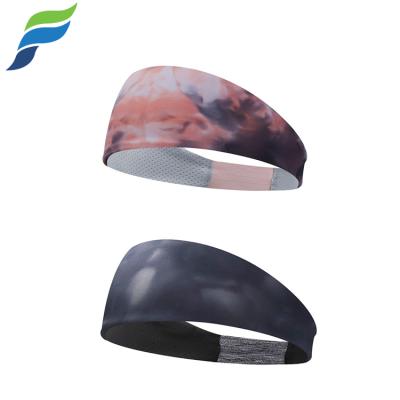 China Sports Tie Dye Personalized Sports Elastic Sports Headband for sale