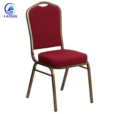 China Eco - Friendly Crown Iron Back Stacking Hotel Restaurant Banquet Chairs For Wedding Events for sale