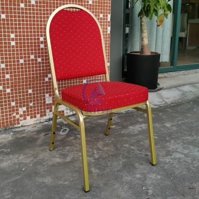 China Eco - Friendly Gold Stacking Aluminum Metal Hotel Banquet Chair for sale