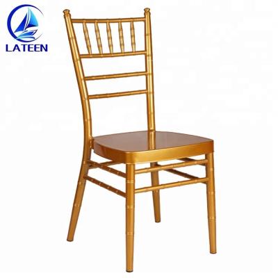 China Hot Sale Modern Steel Popular Custom Event Equipment Color Stackable Chiavari Wedding Chair for sale