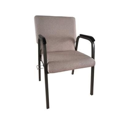 China Modern Wholesale Gray Fabric Used Interlocking Church Chair With Armrest for sale