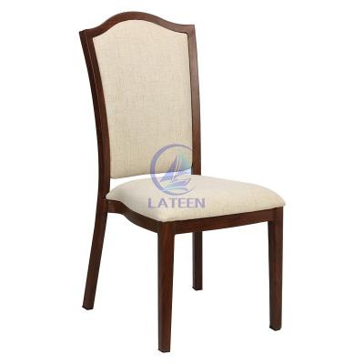 China Modern Wholesale Hotel Classic Luxury Wedding Furniture Wood Like Steel Banquet Chair Luxury Hotel for sale