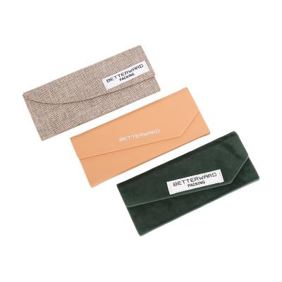 China Durable custom logo sunglass case folding triangle glass case eye wear packing box for sale