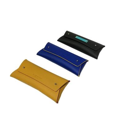 China Durable Custom Logo PU Eyeglasses Case Portable Soft Leather Sunglasses Case Packaging for sale