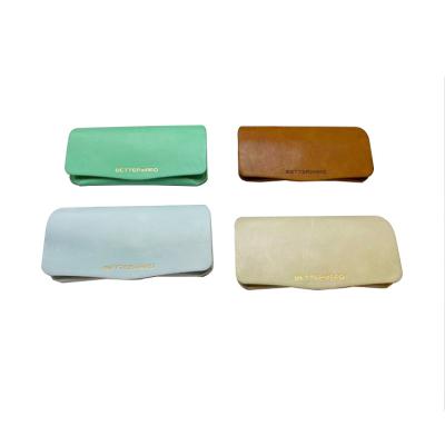 China Hotselling Durable High Quality Folding Glasses Case Leather Sunglass Box Packaging Box for sale