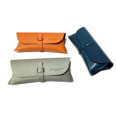 China Durable Custom Packing Eyeglass Glass Sunglasses Soft Leather Case for sale