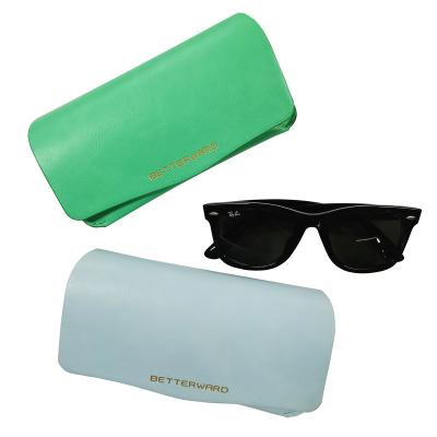 China Durable Portable Leather Sunglasses Accessories Case Pouch Soft Sunglasses Packaging for sale